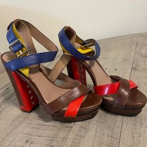 Vince Camuto Pamir Colorblock Platform in Brown